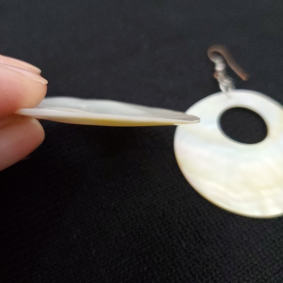 Seashell 3" Dangling Earrings - Picture 5 of 8